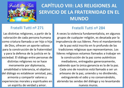 Francisco señala en «Fratelli tutti» que las religiones están al servicio de la fraternidad