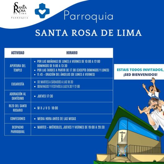 Horarios parroquiales para el nuevo curso