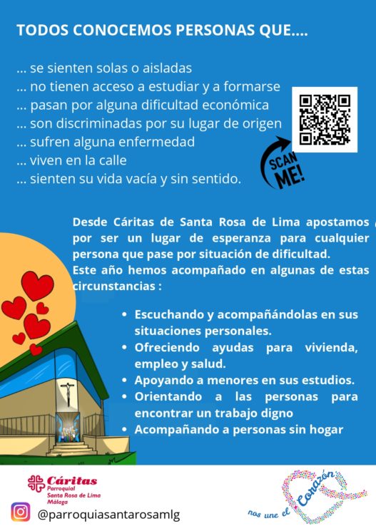 Cáritas parroquial se hace presente en los colegios e institutos de nuestra zona