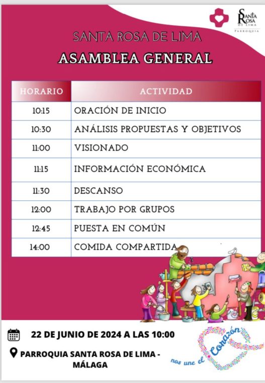 Asamblea parroquial de fin de curso
